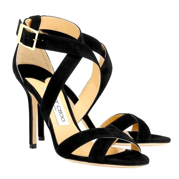 Jimmy choo Lottie Osue 028 black sandal size 37 - Picture 1 of 9